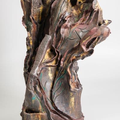 Abstracte keramische Boomsculptuur